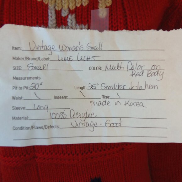 Vintage Lime Light Character Teacher Chunky Sweater Women's SZ SM Made in Korea - Picture 2 of 7